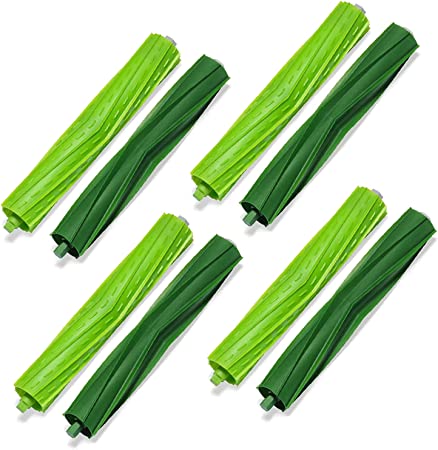 4 Sets Replacement Rubber Roller Brushes Compatible for iRobot Roomba E & I & J Series, Replacement Parts Accessory for J7 J7  i7 i7  i3 i4 i6 i6  i8 i8 Plus E5 E6 E7 Vacuum Cleaner