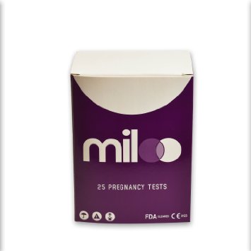 Miloo Pregnancy Test Kit - 25 Individual HCG Test Strips - Results as Quick as One Minute