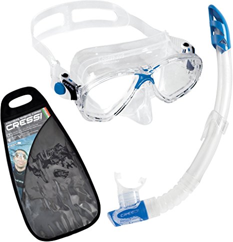 Cressi Marea Combo Snorkeling/Diving  Set - Available with Snorkel  Alpha Ultra Dry, Gamma o Mexico