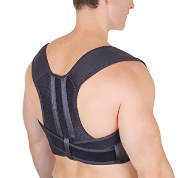 BraceUP Deluxe Adjustable Posture Corrector and Clavicle Support Brace to Improve Bad Posture, Upper Back Pain Relief and Shoulder Alignment (L/XL)