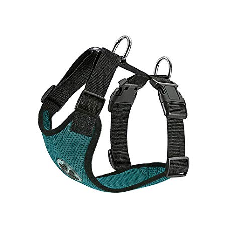 Slowton Dog Harness, Pet Vest Harness for Dogs Safety in Car Adjustable Neck and Chest Strap Breathable Soft Fabric Multifunctional Vest with Quick Release for Travel Walking Daily Use