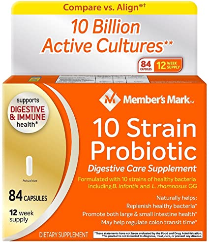 Member's Mark 5x Probiotic Digestive Care Supplement - 2/42ct. Bottles