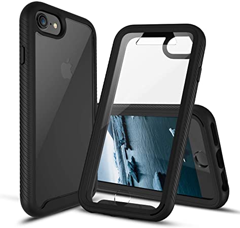 CBUS Full Body Phone Case with Built-in Screen Protector Cover Compatible with Apple iPhone SE (2020), iPhone 8/7/6s/6 –– Full Body iPhone Case, Drop Tested (Black)