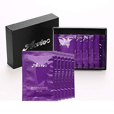 ACVIOO Natural Personal Lubricant,Water-Based, Sex Lube for Women,Men or Couple,Travel Set,8 mL (12 pcs in Gift Box)