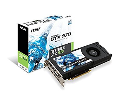 MSI NVIDIA GTX 970 Graphics Card (4GB, 1076MHz, 256 Bit, DDR5, HDMI, PCI-E)