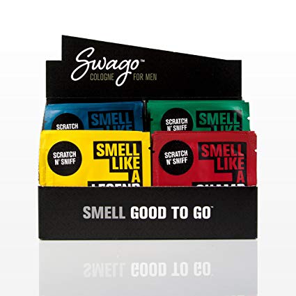 SWAGO Cologne Wipes for Men On-the-Go 20 Count Variety Pack