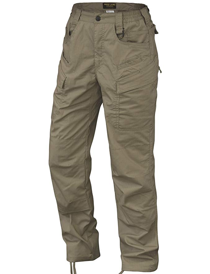 HARD LAND Men's Lightweight Tactical Pants Waterproof Ripstop Work Cargo Pants BDU Military Trousers