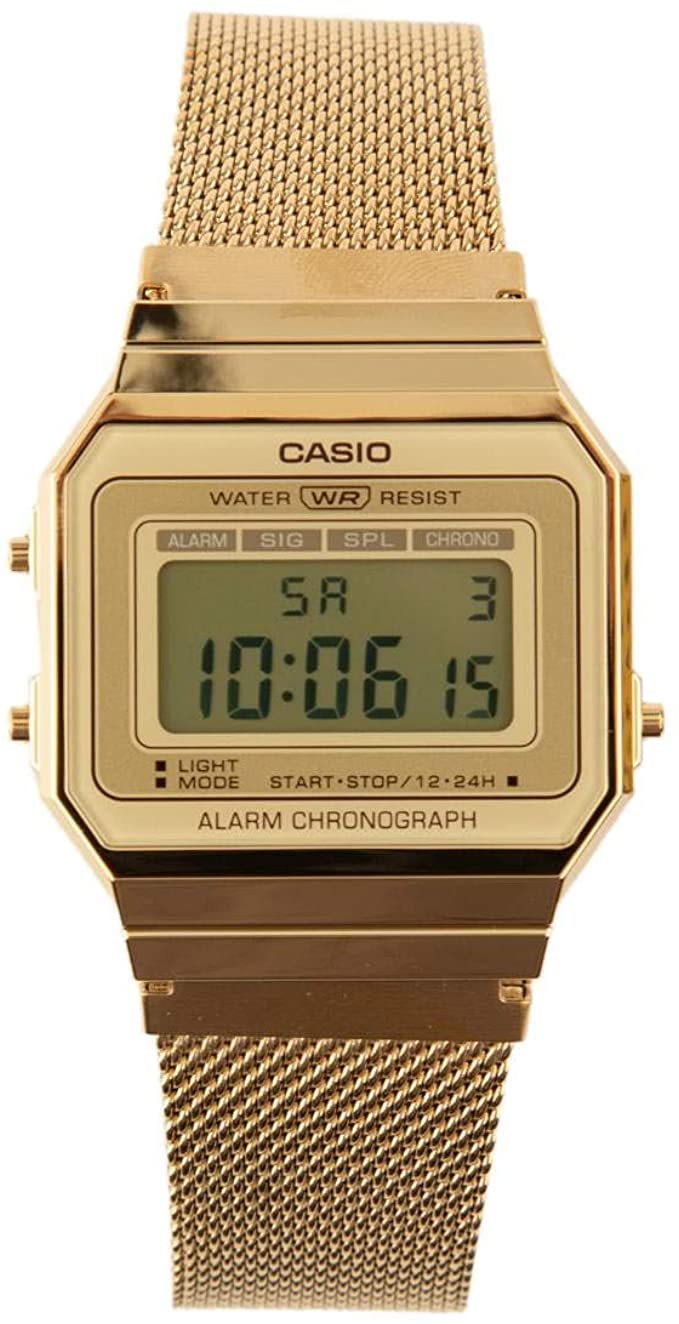 Casio Men's A700WMG-9AVT Digital Vintage Collection Watch Gold