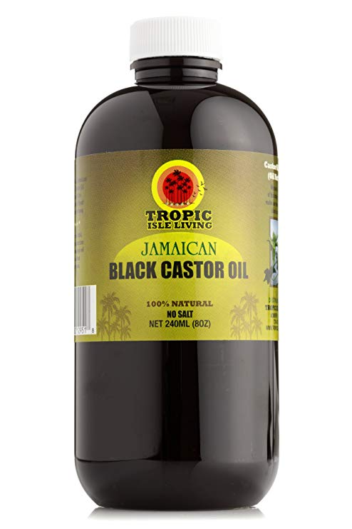 Tropic Isle Living Jamaican Black Castor Oil, 8 fl. oz.- Glass Bottle