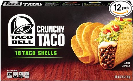Taco Bell Taco Shells, 6.75-Ounce Boxes (Pack of 12)