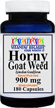 Horny Goat Weed 900mg Natural Whole Herb Capsules - Desire/Libido/Stamina For Men and Women