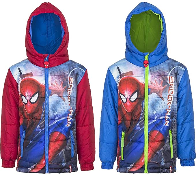 Marvel Avengers Spider Man Boys Padded Winter Jacket