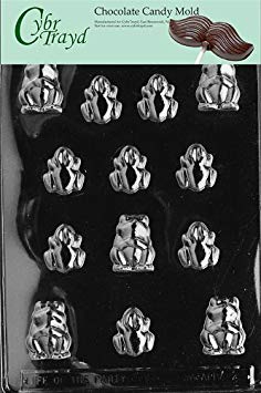 Cybrtrayd Life of the Party A002 Frogs Chocolate Candy Mold in Sealed Protective Poly Bag Imprinted with Copyrighted Cybrtrayd Molding Instructions