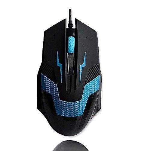 PowerLead Gmic PL001 Professional Gaming Computer Mouse Professional Wired Gaming Gamer Mouse Mice Adjustable DPI Switch Function- Blue