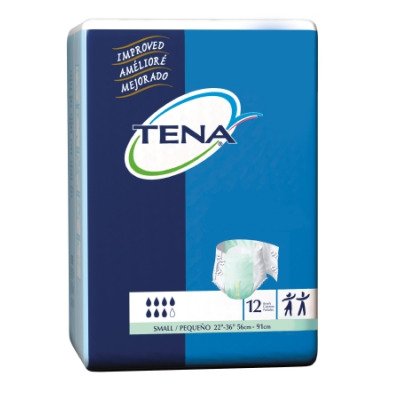 TENA Brief, Small, Heavy Absorbency, Tab Closure, Disposable, 66100 - Case of 96