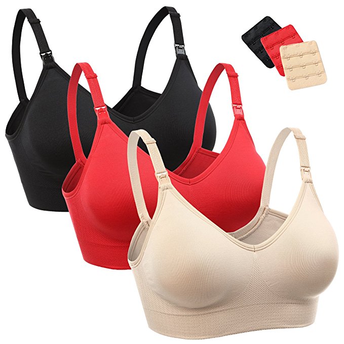 WingsLove 3Pack/1Pack Women's Seamless Nursing Bra Breastfeeding Maternity Bra