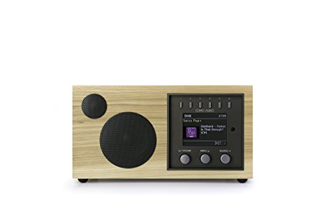Como Audio Solo Wireless Speaker - Hand-Crafted Veneer Cabinets- One Touch Streaming, Internet Radio, Bluetooth, Wi-Fi - Google’s Cast or Amazon’s Dot - Hickory Black