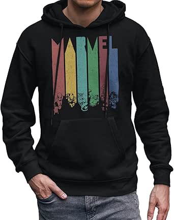 Marvel Avengers Color Daze Distressed Adult Men's Hoodie