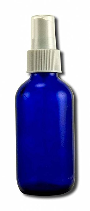 2 oz Cobalt Blue Boston Round Glass Bottle with Fine Mist sprayer 6/bx by GPS