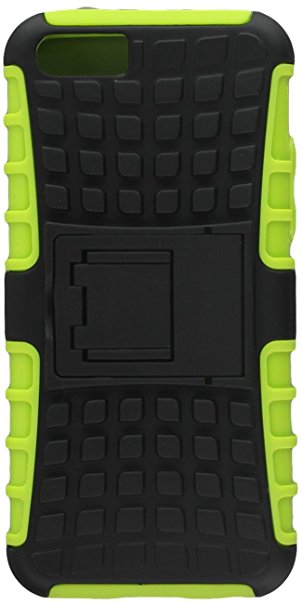 iPhone 5C Case, CINEYO(TM) heavy Duty Rugged Dual Layer Case with kickstand (Apple Iphone 5c Black) (Green)