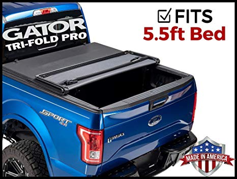 Gator "Pro Tri-Fold (fits) 2015-2019 Ford F150 5.5 FT Bed Only Soft Folding Tonneau Truck Bed Cover (GSF0339) Made in The USA