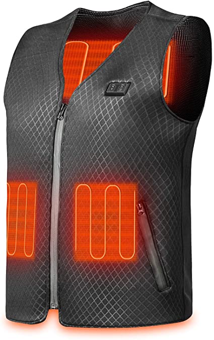 PKSTONE Heated Vest for Men & Women, Upgraded Lightweight Electric Heated Vest for Outdoor Fishing Hunting, Machine Washable