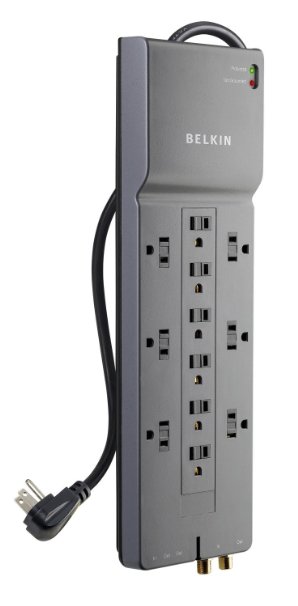 Belkin BE112230-08 12-Outlet Home/Office Surge Protector with Telephone and Coaxial Protection
