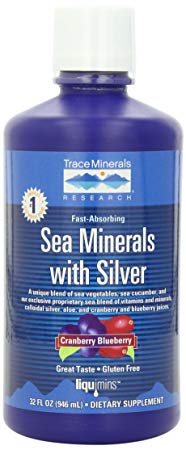 Trace Minerals Research SMS01 - Liqumins Sea Minerals with Silver, 32 fl. Ounce