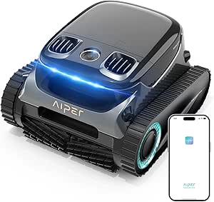 AIPER Scuba S1 Pro Cordless Robotic Pool Cleaner, 2024 Automatic Pool Vacuum with Horizontal Waterline Cleaning, Smart Navigation, 180-Minute Battery Life, Ideal for In-Ground Pools up to 2,150 Sq.ft