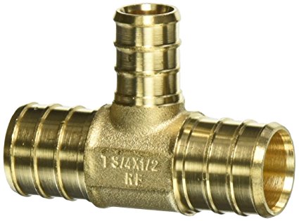 3/4" 1/2 inch 3/4" Tees "T" TEE (pack of 8) Brass Crimp Fitting / Fittings (PEX-T-323)