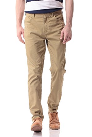 Pau1Hami1ton PH-17 Men's Straight-Fit Flat-Front Stretch Casual Work Pant