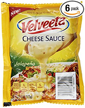 Velveeta Jalapeno, Cheese Sauce, 4.0 Ounce (Pack of 6)