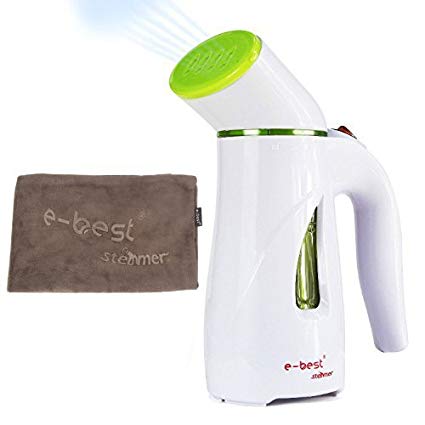 Ebest Garment Steamer Portable Handheld Fabric Steamer Fast Heat-up Powerful Travel Garment Clothes Steamer with High Capacity for Home and Travel, Travel Pouch Included