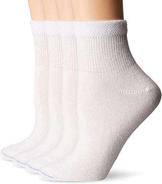 Dr. Scholl's womens 4 Pack Diabetic and Circulatory Non Binding Ankle Socks Casual Sock