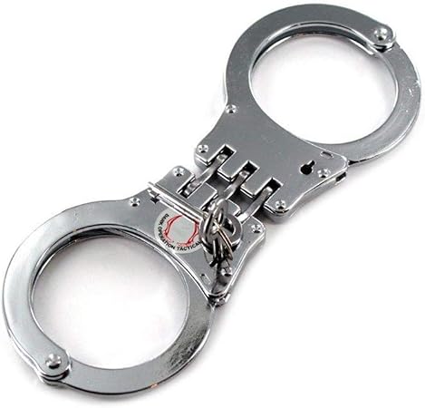 Ace Martial Arts Supply Professional Heavy Duty Police Style Handcuffs Double Lock with 2 Keys