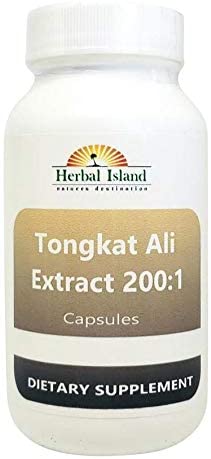 Tongkat Ali 200:1 Root Extract Capsules - 60 Count - 500mg Each - Free Shipping