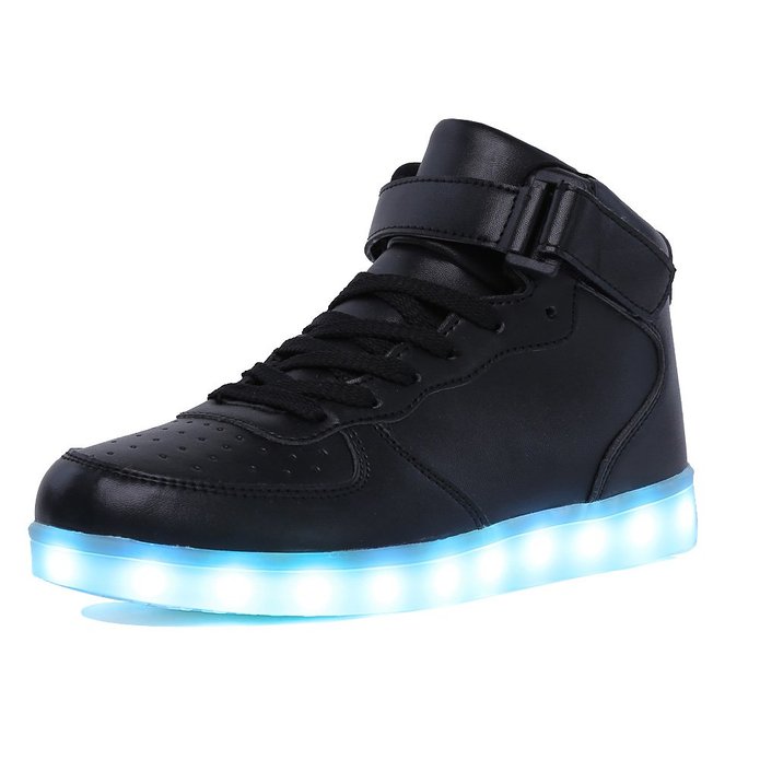 CIOR High Top Led Light Up Shoes 11 Colors Flashing Rechargeable Sneakers for Mens Womens Girls Boys