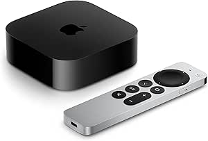 Apple TV 4K Black, Silver 4K Ultra HD 128 GB Wi-Fi Ethernet LAN, W128291662 (HD 128 GB Wi-Fi Ethernet LAN)