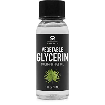 Pure Vegetable Glycerin by SR Naturals ~ Amazing Benefits for Hair & Skin ~ Excellent Emollient Qualities ~ 1oz Travel Size Bottle