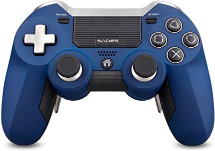 SADES C100 PS4 Controller with High Sensitivity Wireless Controller for PlayStation 4 PS4 (Blue)