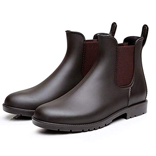 Buganda Women's Short Rain Boots - Waterproof Non Slip Ankle Rain Shoes Elastic Chelsea Booties