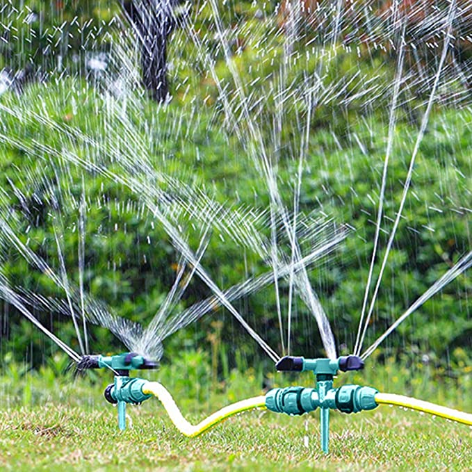 PXTAI Garden Sprinkler, 360° Rotating Yard Sprinkler, Ground Covered Lawn Sprinkler Automatic Spray with for Garden, Yard,Kids（2 Pack）