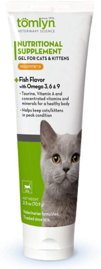 Tomlyn Nutritional Supplement Gel for Cats and Kittens, (Felovite II) 2.5 oz