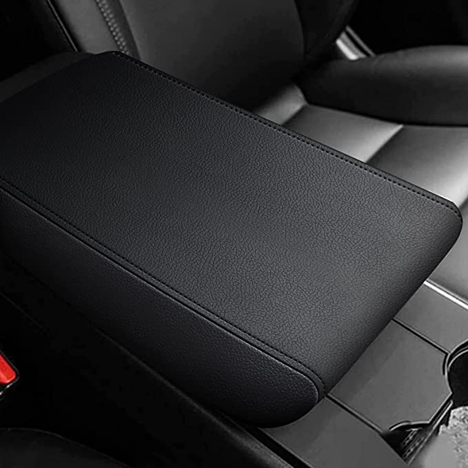 TTX LIGHTING Car Armrest Cover for 2019 2020 2021 2022 Subaru Forester, Automotive Center Console Cover, Waterproof Faux Leather Car Armrest Cover Seat Box Protector(Black)