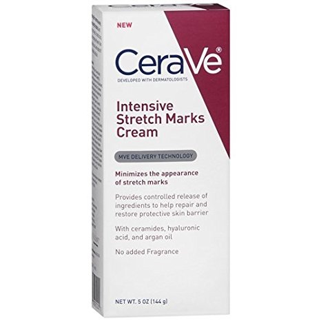 CeraVe Intensive Stretch Mark Cream 5 oz (144 g) Pack of 4