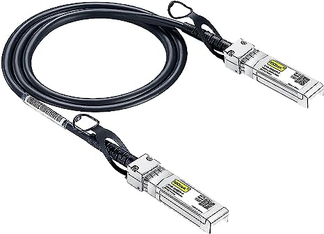 SFP  DAC Twinax Cable 0.5-Meter(1.65ft), 10G SFP  to SFP  Direct Attach Copper Patch Passive Cable for Cisco SFP-H10GB-CU0.5M, Ubiquiti UniFi, TP-Link, Netgear, D-Link, Zyxel, Mikrotik and More