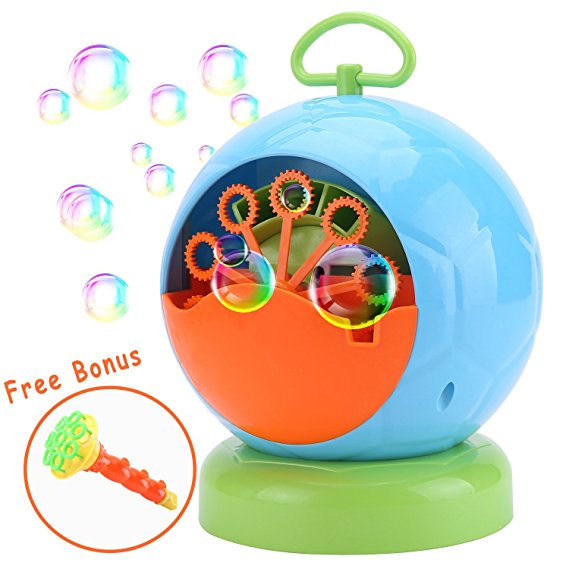 Bubble Machine Automatic Bubble Maker Portable Blower Use for Party, Barbecue, Match, Wedding Gift for Kids & Adult with 4 AA Battery (Not Include)