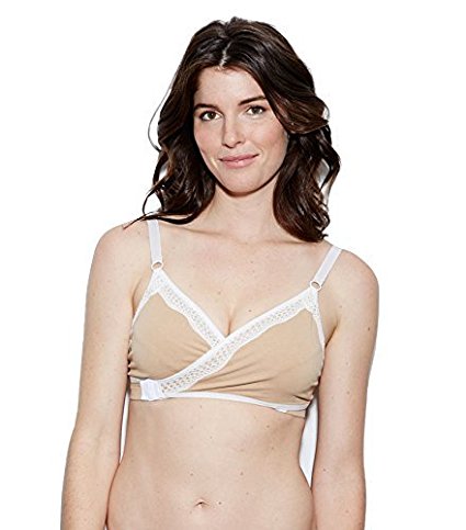 The Dairy Fairy Arden- All-in-One Nursing and Hands-Free Pumping Bra, Nude, Medium