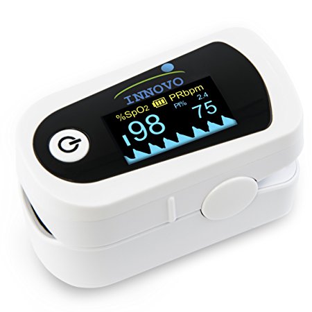 Innovo Premium Fingertip Pulse Oximeter Blood Oxygen Monitor with Plethysmograph and Perfusion Index