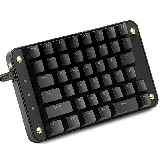 Mechanical Gaming Keyboard, Professional Single-Handed Keypad with 43 Programmable Keys Macro Setting, Cherry MX Brown, Yellow Backlit